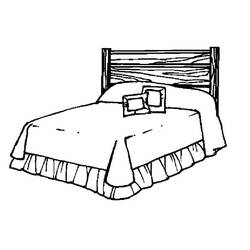Coloriage Lit (Objets) #188155 à imprimer et colorier