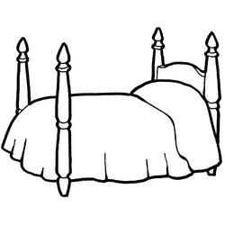 Coloriage Lit (Objets) #188174 à imprimer et colorier