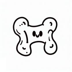 Coloriage Os de Chien (Objets) #189692 à imprimer et colorier