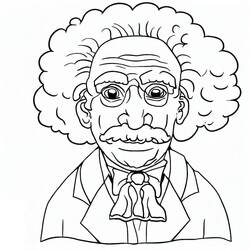 Albert Einstein - Coloriages gratuits à imprimer