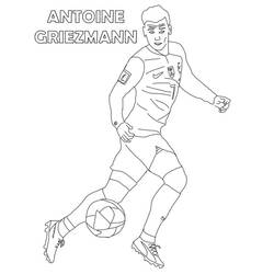 Coloriage Antoine Griezmann (Personnes célèbres) #188422 à imprimer et colorier
