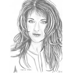 Céline Dion - Coloriages gratuits à imprimer