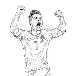 Cristiano Ronaldo - Coloriages gratuits à imprimer