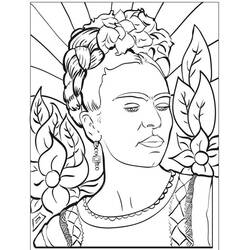 Coloriage Frida Kahlo (Personnes célèbres) #173538 à imprimer et colorier