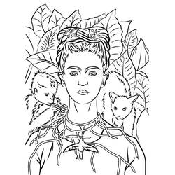 Coloriage Frida Kahlo (Personnes célèbres) #173546 à imprimer et colorier