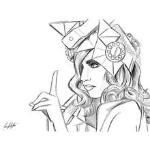 Lady Gaga - Coloriages gratuits à imprimer