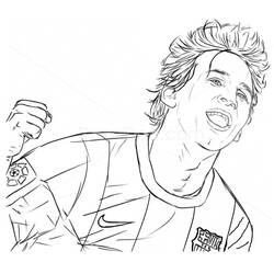 Lionel Messi - Coloriages gratuits à imprimer