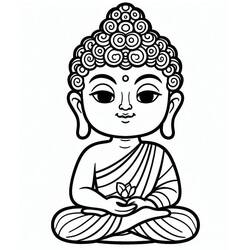 Coloriage Bouddha (Religion et Mythologie) #216093 à imprimer et colorier