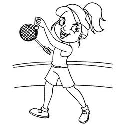 Coloriage Badminton (Sports) #218890 à imprimer et colorier