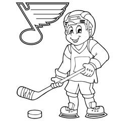 Hockey - Coloriages gratuits à imprimer