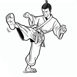 Coloriage Kung Fu (Sports) #192439 à imprimer et colorier