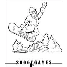 Snowboard / Planche à neige - Coloriages gratuits à imprimer