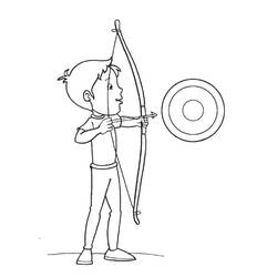 Coloriage Tir à l’arc (Sports) #173837 à imprimer et colorier