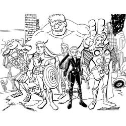 Coloriage Avengers (Super-héros et Super-vilains) #74212 à imprimer et colorier