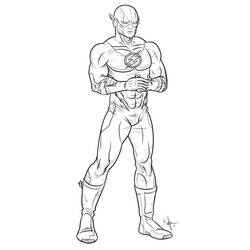 Coloriage Éclair (Super-héros et Super-vilains) #83347 à imprimer et colorier