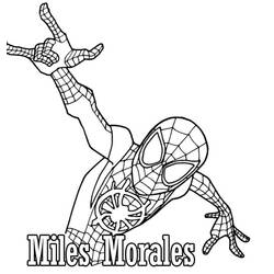 Coloriage Miles Morales (Super-héros et Super-vilains) #212079 à imprimer et colorier