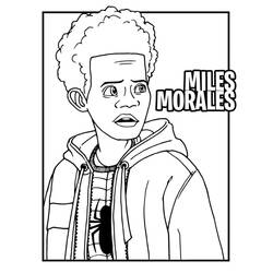 Coloriage Miles Morales (Super-héros et Super-vilains) #212101 à imprimer et colorier