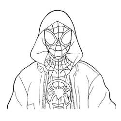 Coloriage Miles Morales (Super-héros et Super-vilains) #212113 à imprimer et colorier