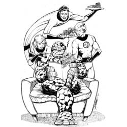 Coloriage Mr. Fantastique (Super-héros et Super-vilains) #84816 à imprimer et colorier