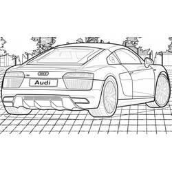 Coloriage Audi (Transport) #174817 à imprimer et colorier