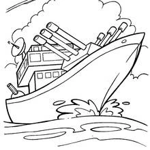 Coloriage Bateau de guerre (Transport) #138454 à imprimer et colorier