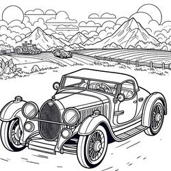 Coloriage Bugatti (Transport) #218681 à imprimer et colorier