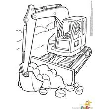 Coloriage Bulldozer / Pelle Mécanique (Transport) #141678 à imprimer et colorier