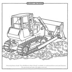 Coloriage Bulldozer / Pelle Mécanique (Transport) #141704 à imprimer et colorier