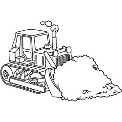 Coloriage Bulldozer / Pelle Mécanique (Transport) #141754 à imprimer et colorier