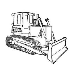 Coloriage Bulldozer / Pelle Mécanique (Transport) #141771 à imprimer et colorier