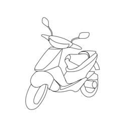 Coloriage Cyclomoteur (Transport) #139531 à imprimer et colorier