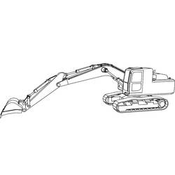 Coloriage Excavatrice (Transport) #187909 à imprimer et colorier