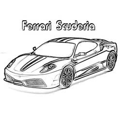 Coloriage Ferrari (Transport) #186880 à imprimer et colorier