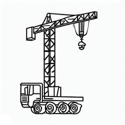 Coloriage Grue (Transport) #187864 à imprimer et colorier