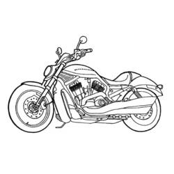 Coloriage Harley-Davidson (Transport) #210553 à imprimer et colorier