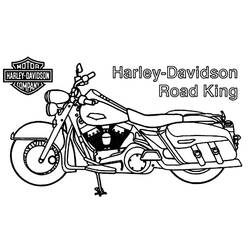 Coloriage Harley-Davidson (Transport) #210579 à imprimer et colorier