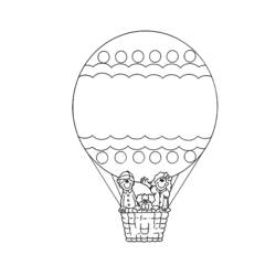 Coloriage Montgolfière (Transport) #134665 à imprimer et colorier