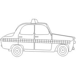 Coloriage Taxi (Transport) #137199 à imprimer et colorier