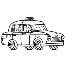 Coloriage Taxi (Transport) #204457 à imprimer et colorier