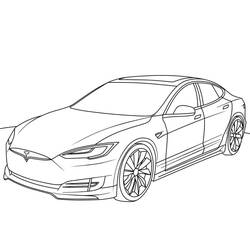Coloriage Tesla (Transport) #207818 à imprimer et colorier