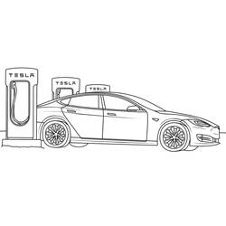 Coloriage Tesla (Transport) #207819 à imprimer et colorier