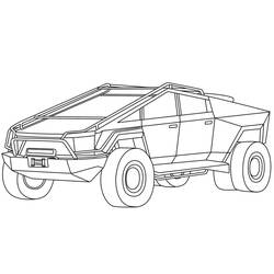 Coloriage Tesla (Transport) #207823 à imprimer et colorier