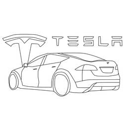 Coloriage Tesla (Transport) #207827 à imprimer et colorier