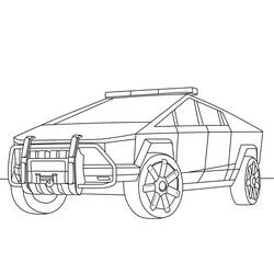 Coloriage Tesla (Transport) #207830 à imprimer et colorier