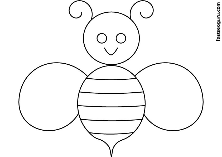 ミツバチの無料ぬりえ #132（動物コレクション）
