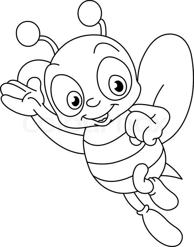 ミツバチの無料ぬりえ #162（動物コレクション）