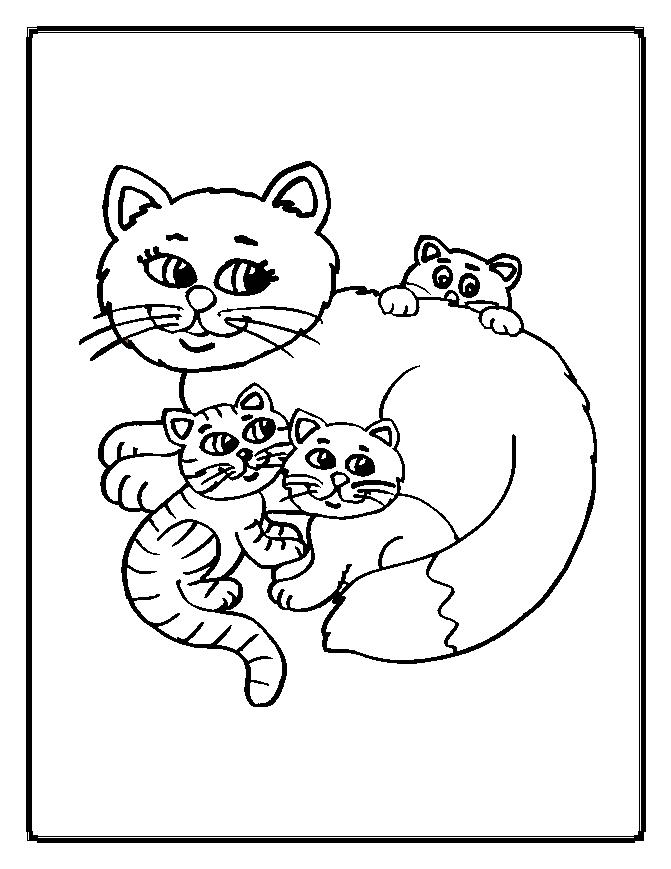 猫の無料ぬりえ #1833（動物コレクション）