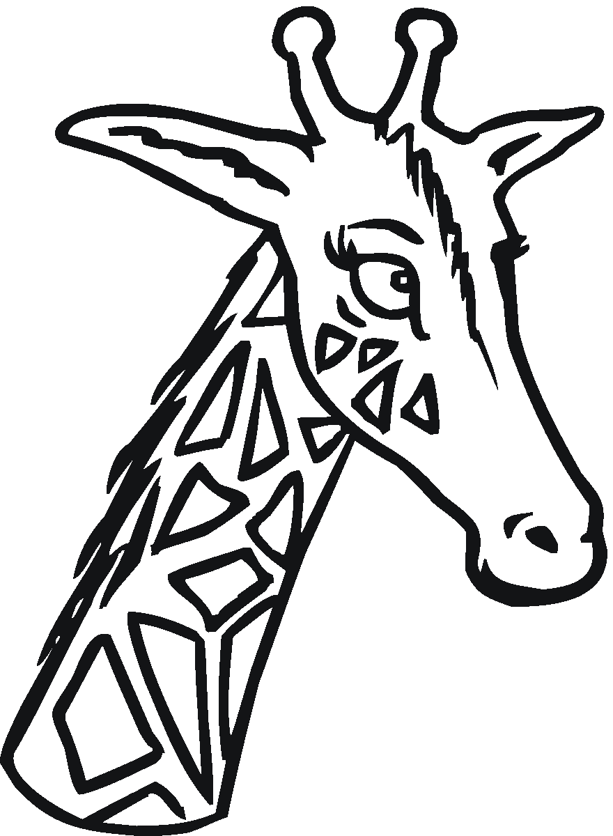 キリンの無料ぬりえ #7313（動物コレクション）