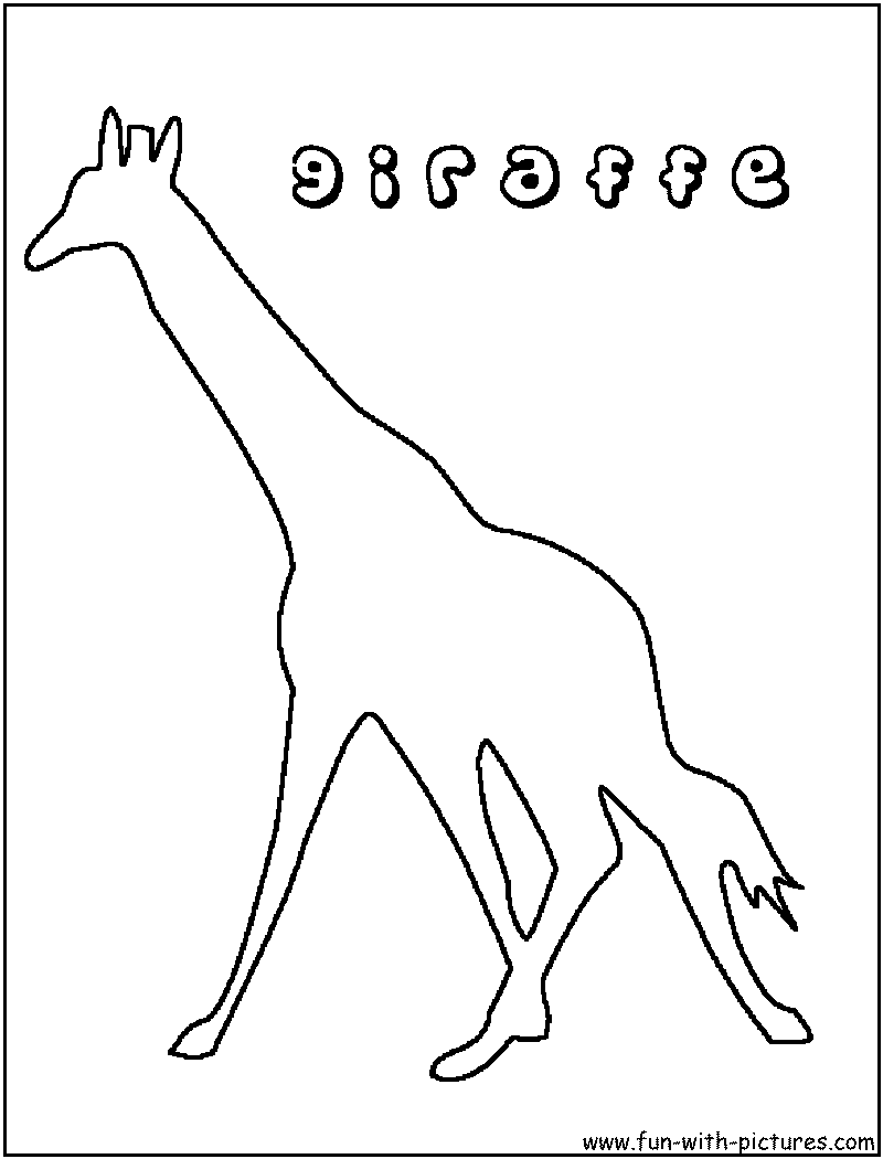 キリンの無料ぬりえ #7319（動物コレクション）