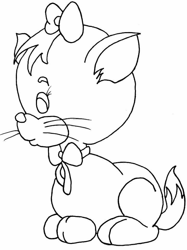 子猫の無料ぬりえ #18052（動物コレクション）